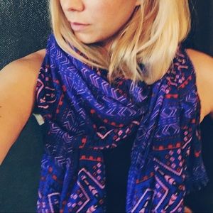 Sheer colorful scarf